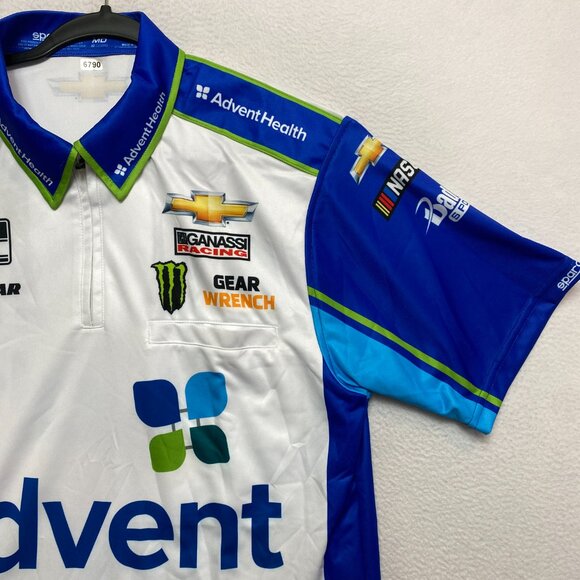 Ganassi Nascar Racing Shirt Mens M Advent Health Apparel Baseball Jersey Sparco - Picture 2 of 11